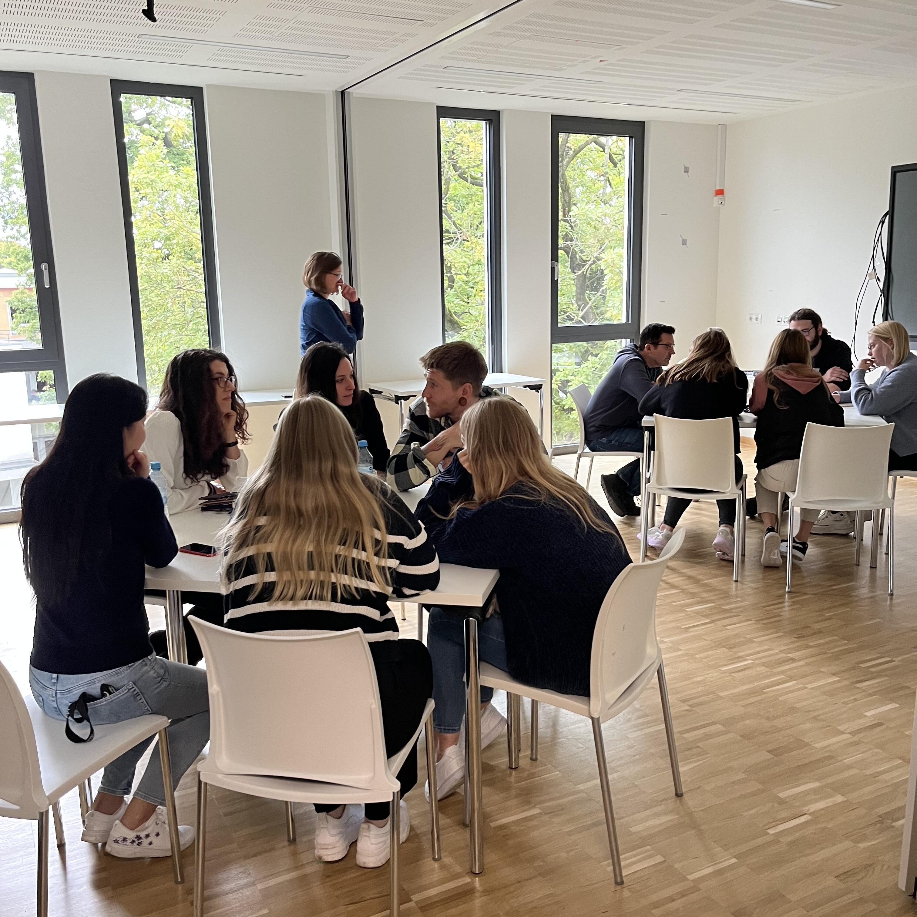 The participants are preparing for the case studies.