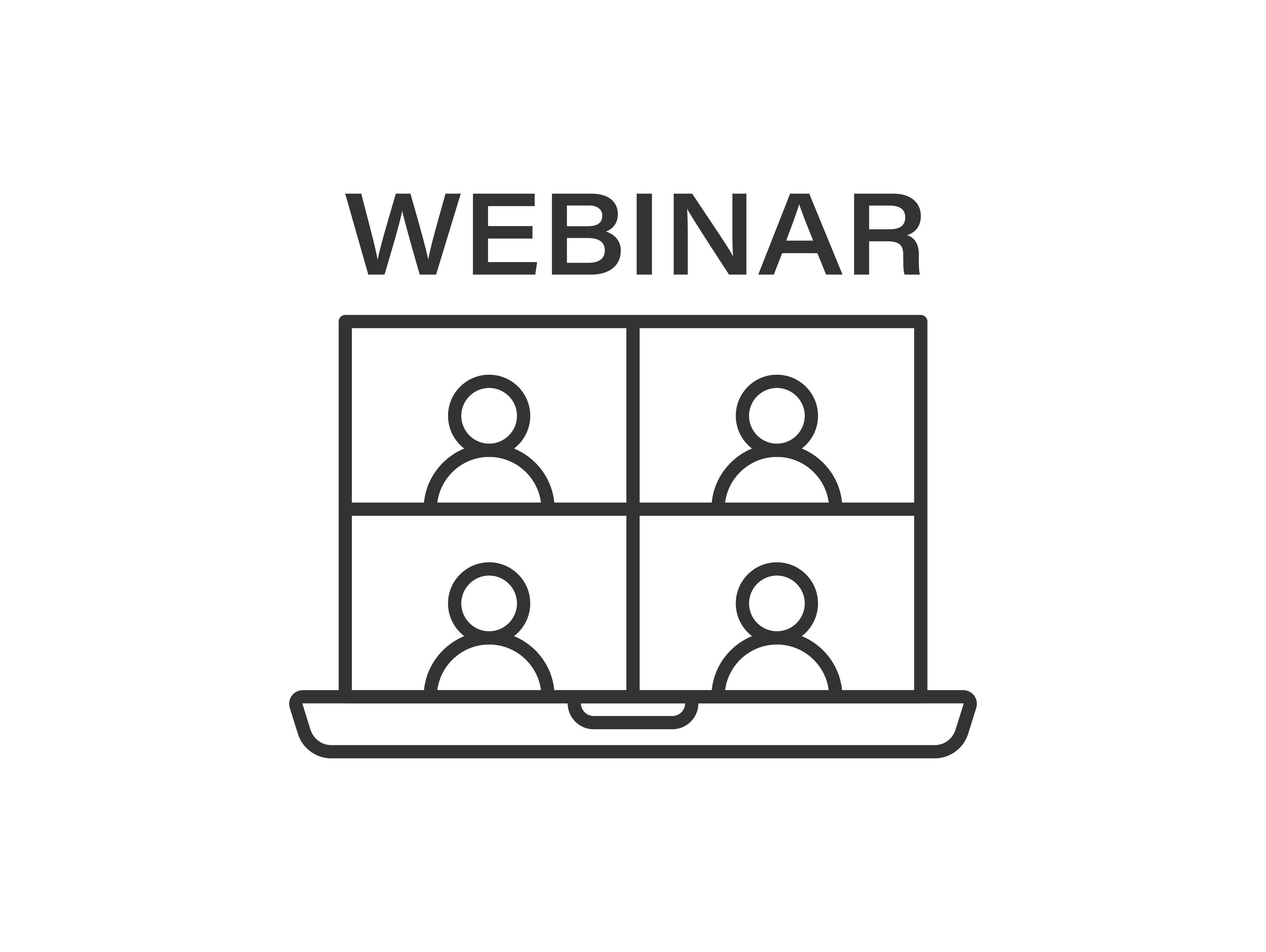 Depiction of an online webinar